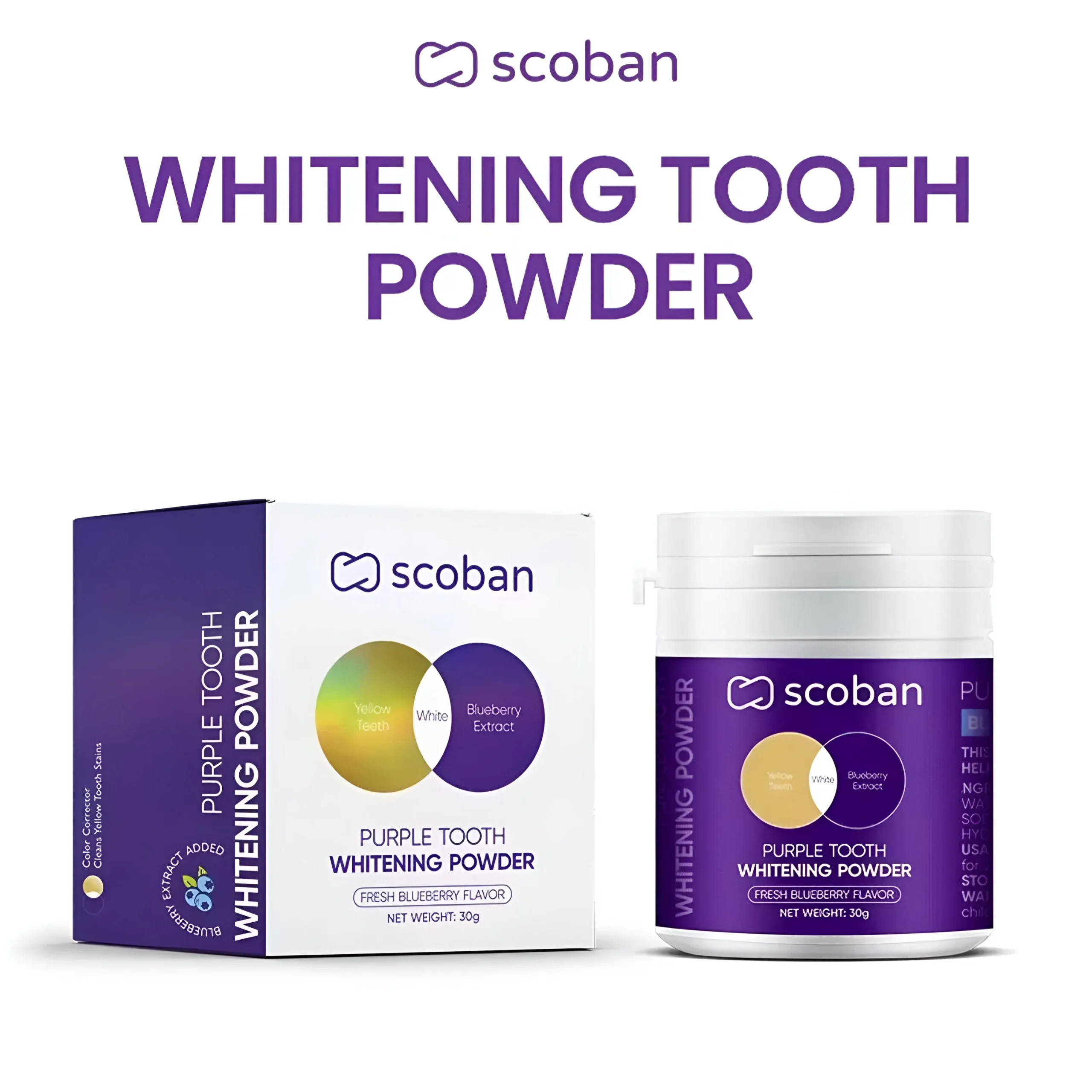 Scoban Purple Tooth Whitening Powder Scoban Purple Tooth Whitening Powder