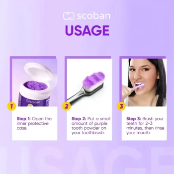 Scoban Purple Tooth Whitening Powder