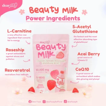 Dear Face Beauty Milk Premium Japanese Strawberry Glutathione Drink