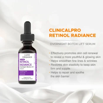 Luxe Organix Retinol Radiance Overnight Botox Lift Serum