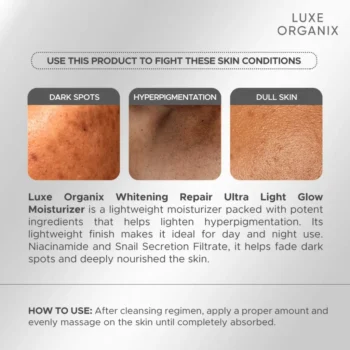 Luxe Organix Whitening Repair Ultra Light Glow Moisturizer