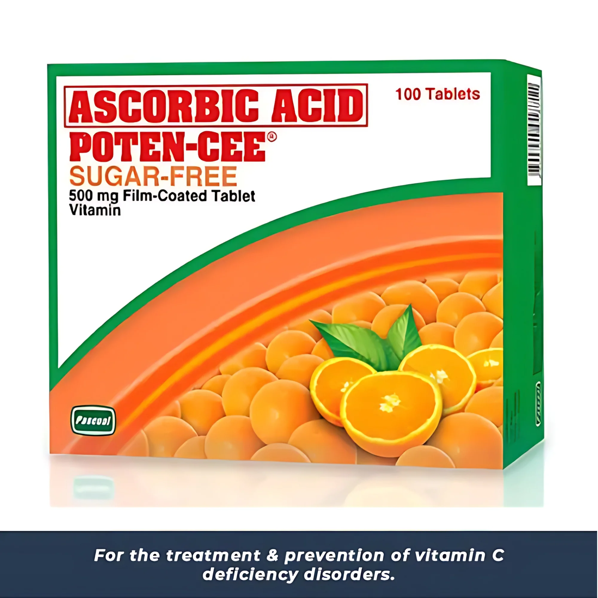 Ascorbic Acid Poten-Cee Sugar-Free 500mg