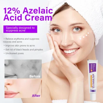 12% Azelaic Acid Booster + Hyaluronic Acid & Niacinamide Serum – Pore Cleansing & Blemish Control Facial Cream - Image 3