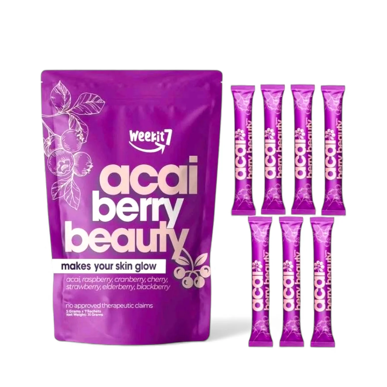 IMG-1890_2048x2048 Weekit7 Acai Berry Beauty – 7 Sachets (35g) - Image 1