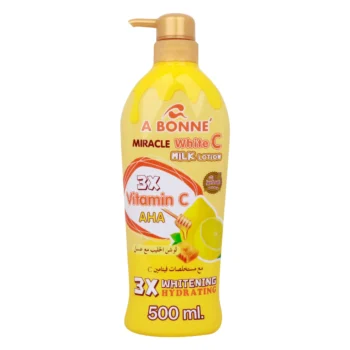 A Bonne Miracle White C Milk Lotion 500ml, 3x Vitamin C and AHA, 3x Whitening Hydrating