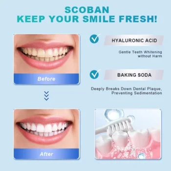 Scoban Teeth Whitening Toothpaste With Baking Soda – 200g - Image 7