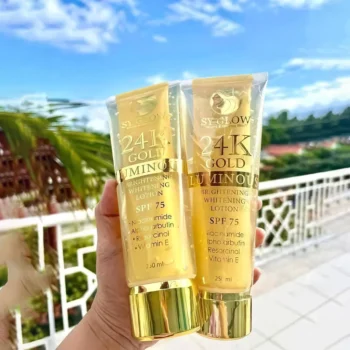 SY Glow Whitening Beauty – 24K Gold Luminous Lotion SPF 75 (250ml) - Image 4