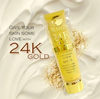 SY Glow Whitening Beauty – 24K Gold Luminous Lotion SPF 75 (250ml) - Image 2