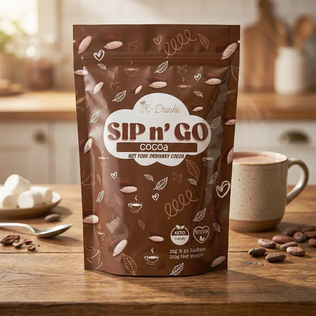 n25 K-Drinks Sip n’ Go Cocoa – 21g × 10 Sachets - Image 1