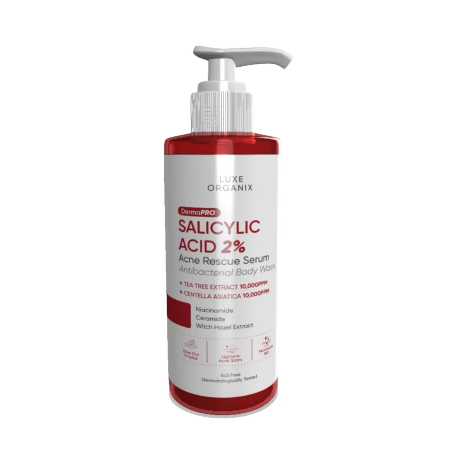 s-l1600 (42) Luxe Organix DermaPro Salicylic Acid 2% Acne Rescue Serum Body Wash – 500ml - Image 1