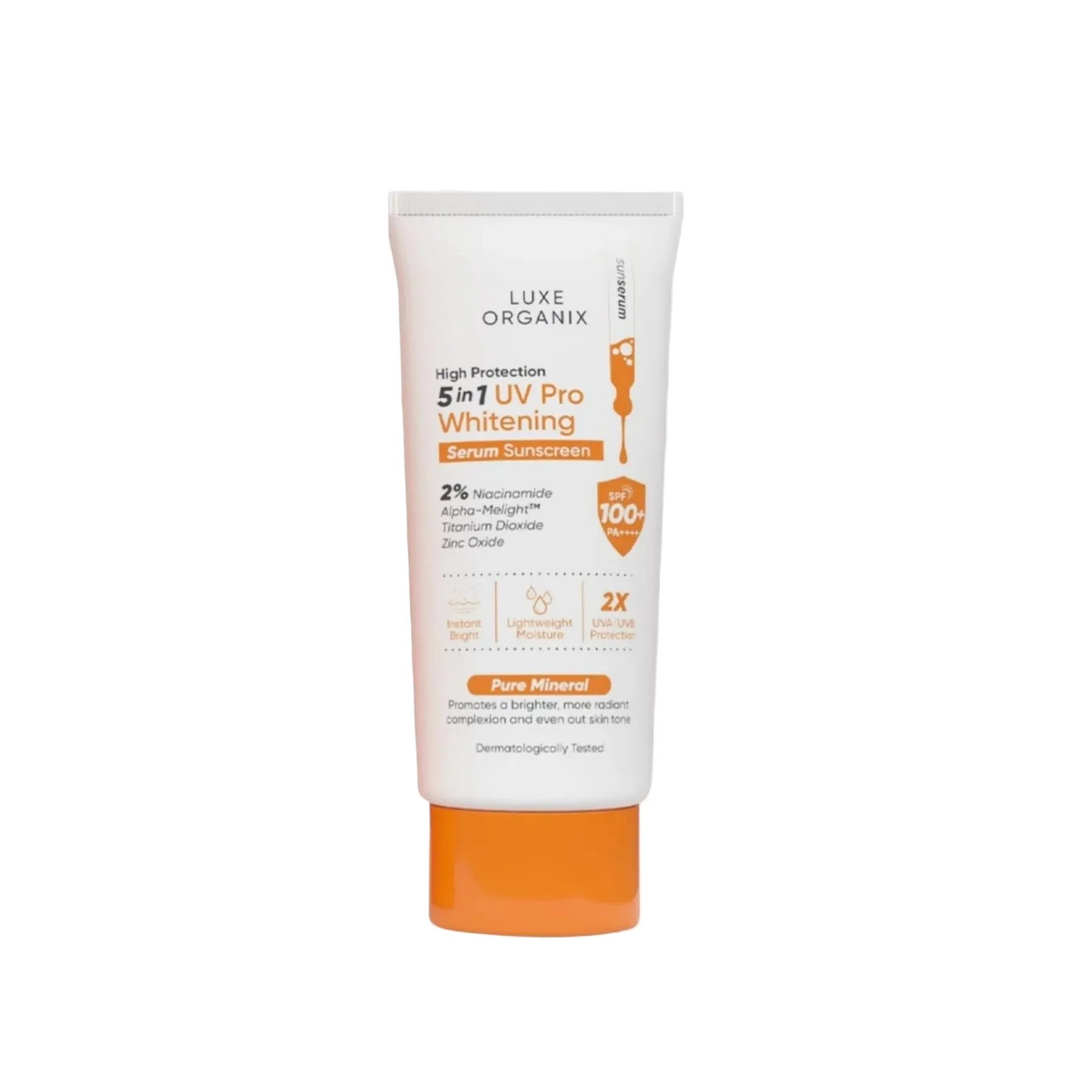 Luxe Organix 5in1 UV Pro Whitening Serum Sunscreen SPF 47 PA+++ 40ml - Image 2