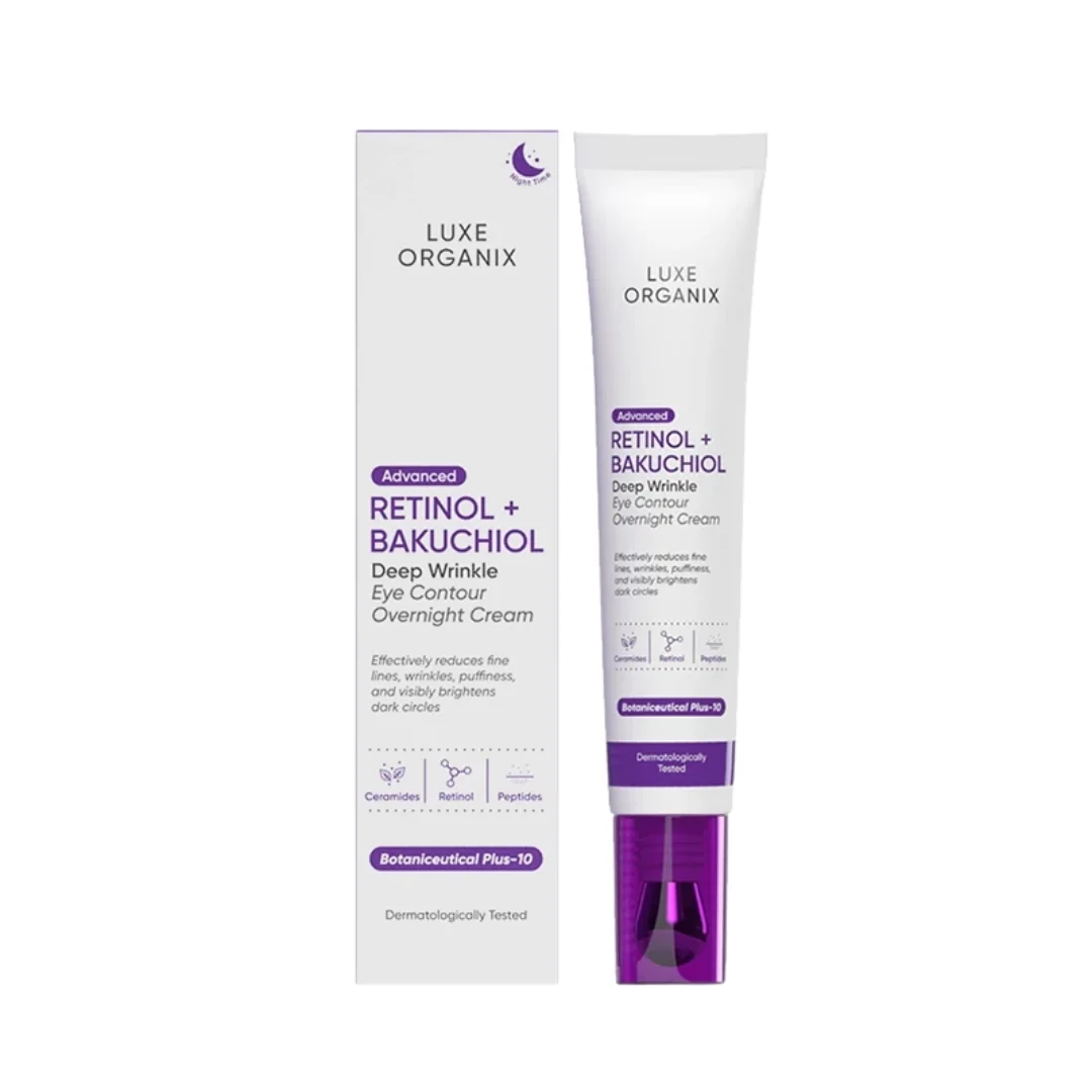 UnicareWellness.ae_-_2025-06-20T185203.795 Luxe Organix Advanced Retinol + Bakuchiol Deep Wrinkle Eye Contour Overnight Cream 12g - Image 1