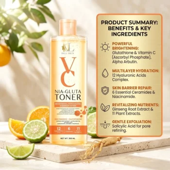 DELI SKIN VC NIA GLUTA TONER 300ML - Image 2