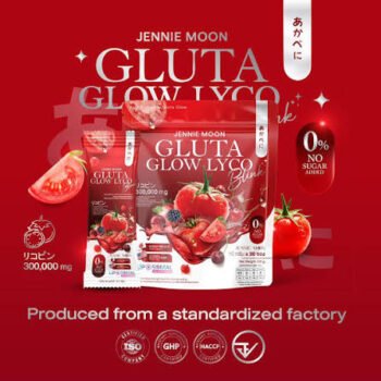 Jennie Moon Gluta Glow Lyco Drink Powder 30 Sachets CoQ10 Blend 300g - Image 4