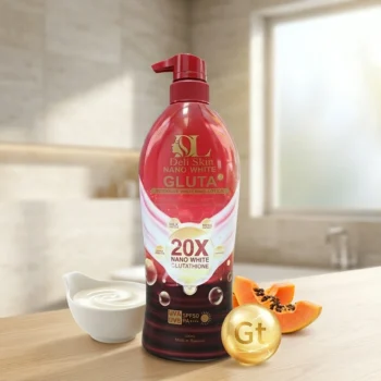 DELI SKIN NANO WHITE GLUTA LOTION RED 500ML